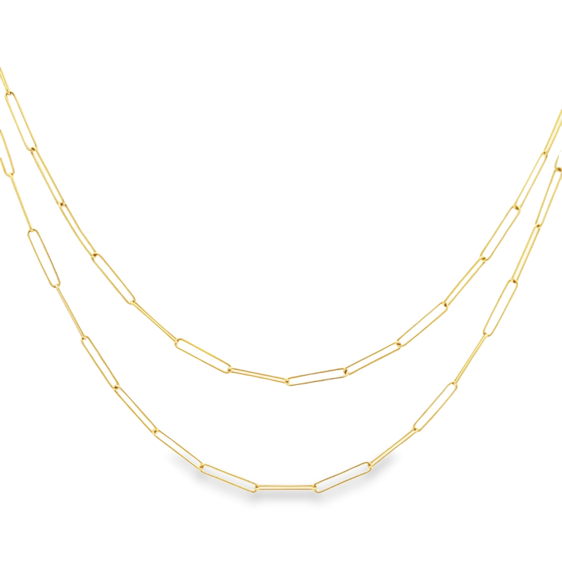 Lauren K 18K Yellow Gold Light Paper Clip Chain 30