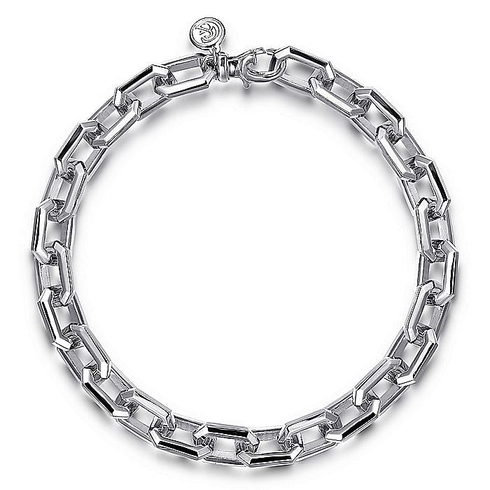 Gabriel & Co. Sterling Silver Faceted Chain Bracelet
