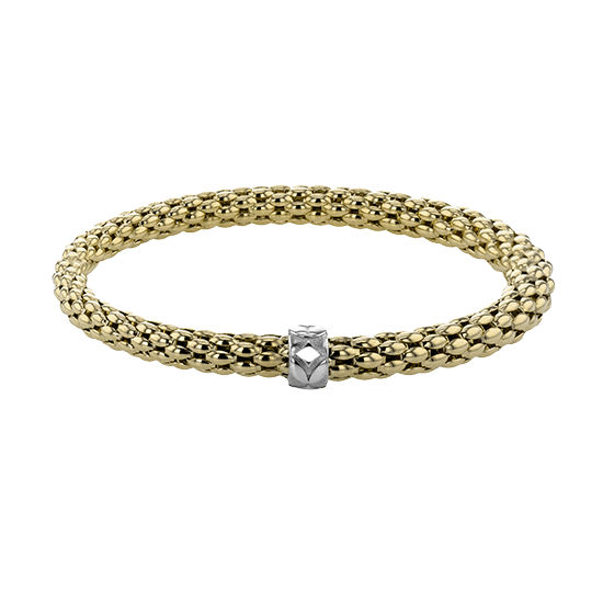 Simon G. 18K Yellow and White Gold Stretch Bracelet