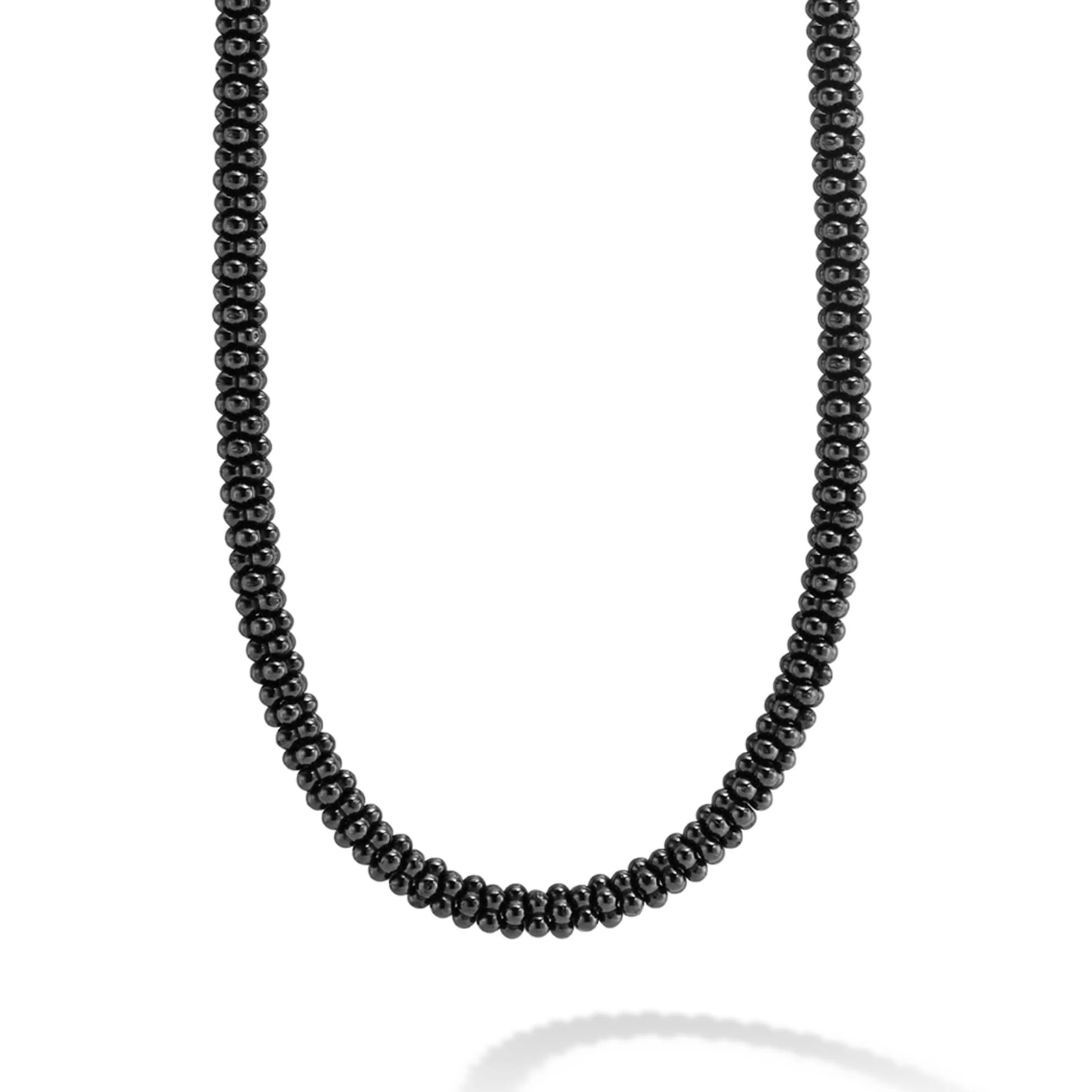 Lagos Ceramic Black Caviar 5mm Beaded Necklace