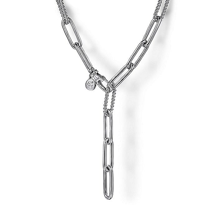 Gabriel & Co Sterling Silver Y Chain Necklace
