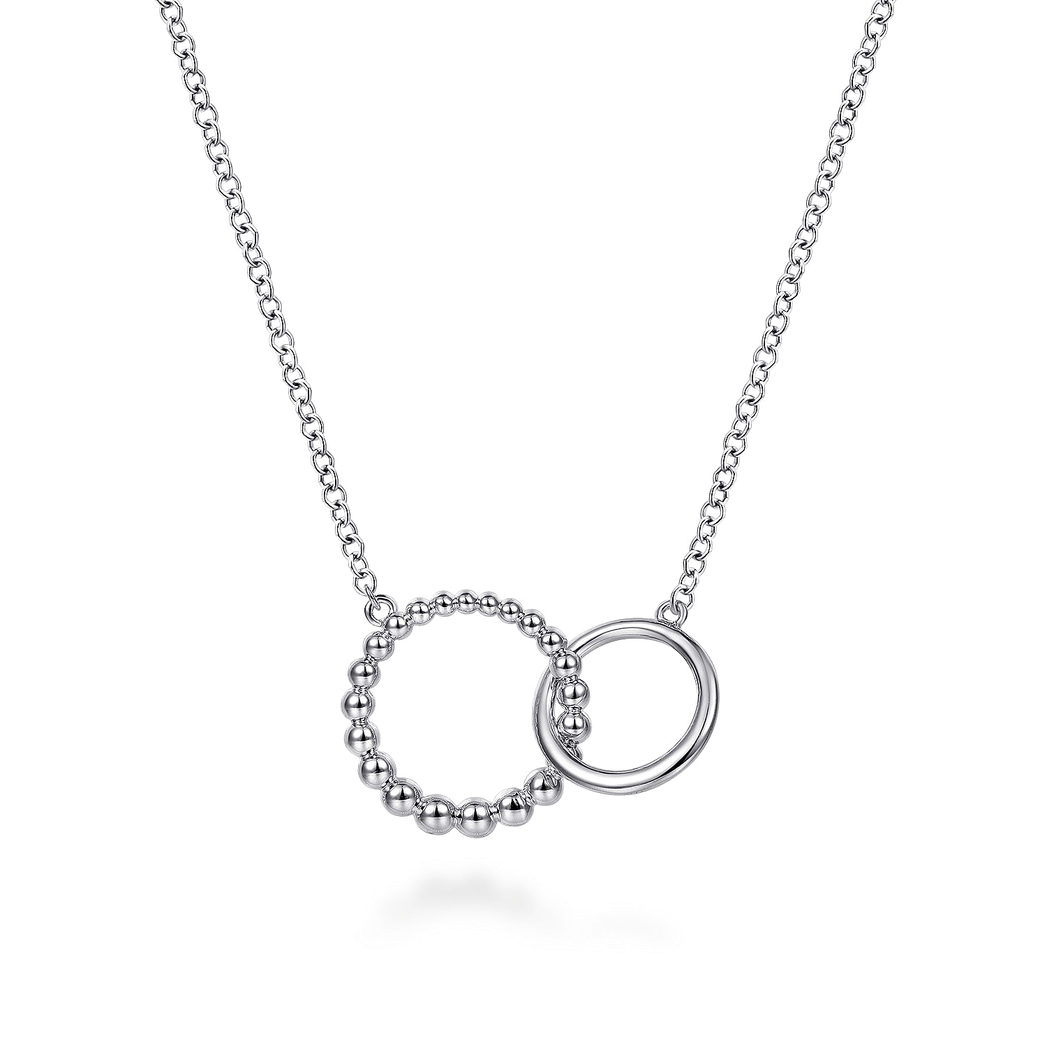 Gabriel & Co Sterling Silver Double Circle Necklace