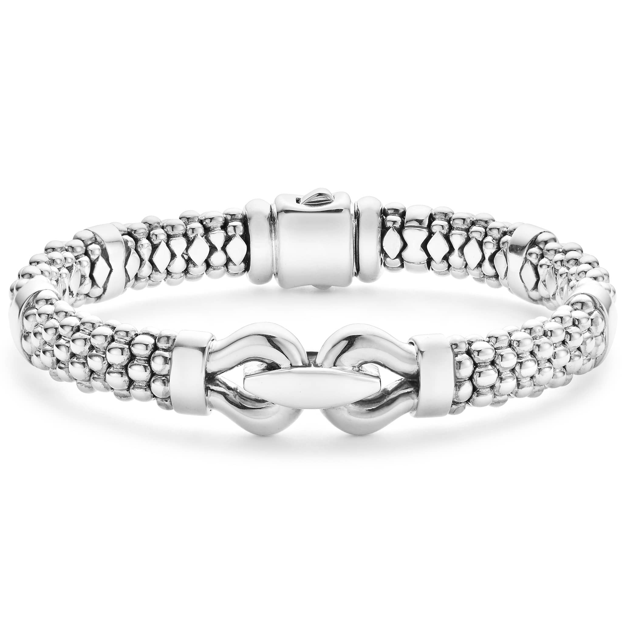 Lagos Sterling SIlver Derby Signature 9mm Rope Bracelet Size M