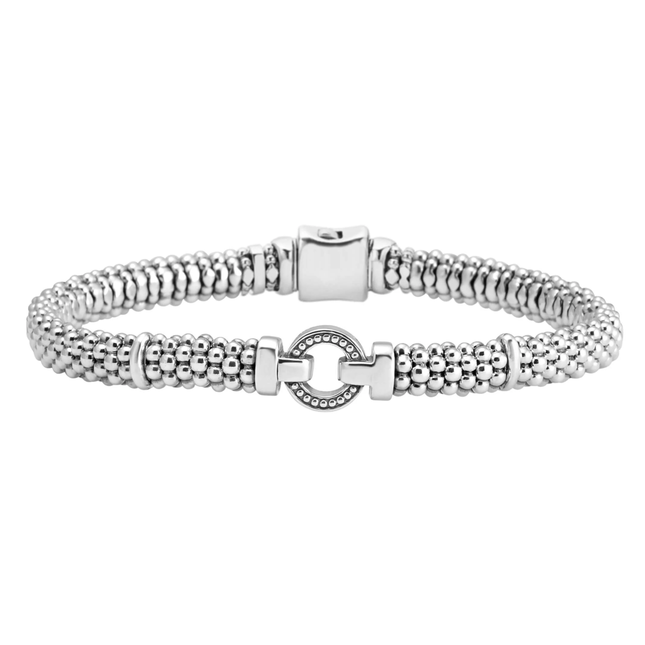 Lagos Sterling Silver Caviar Circle 6mm Bracelet