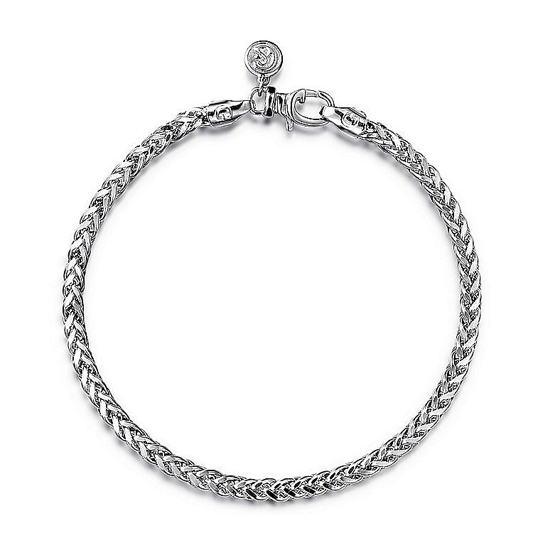 Gabriel & Co. Sterling Silver Men's Wheat Chain Bracelet