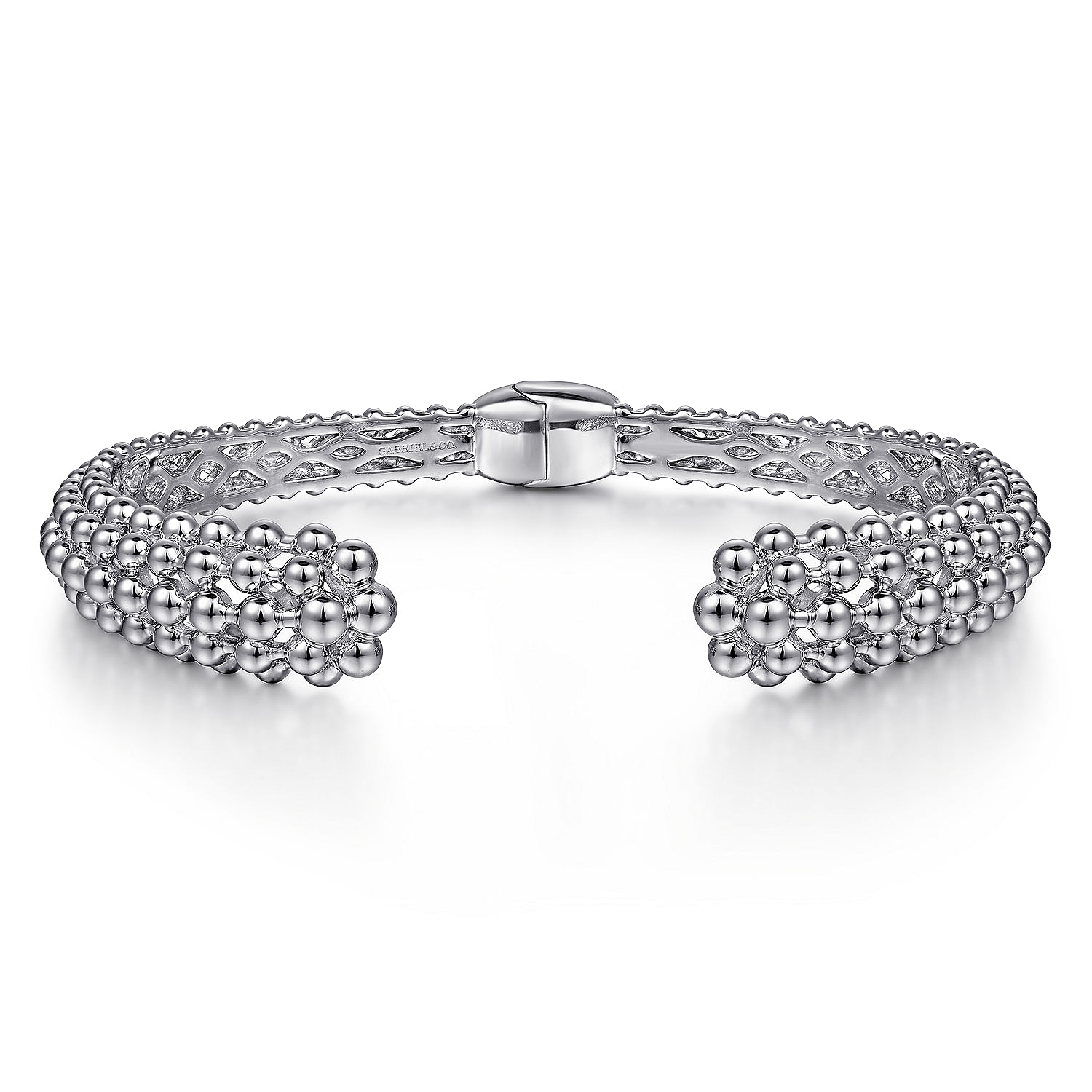 Gabriel & Co. Sterling Silver Beaded Split Bangle Bracelet