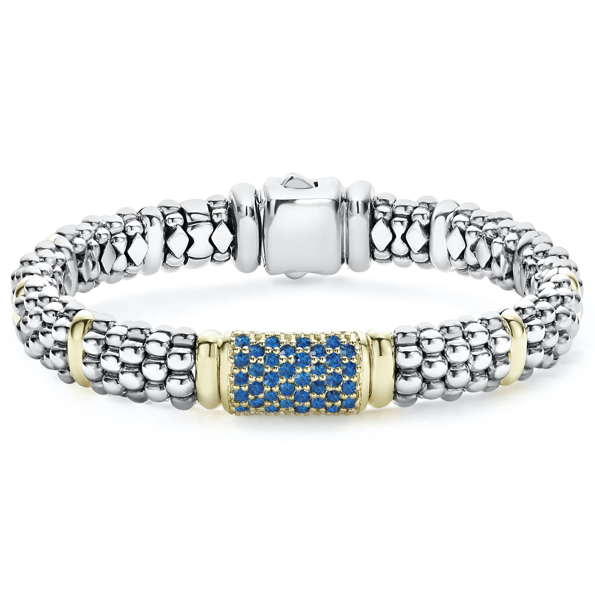 Lagos Two Tone Knot Diamond Chain Bracelet - Saettele Jewelers