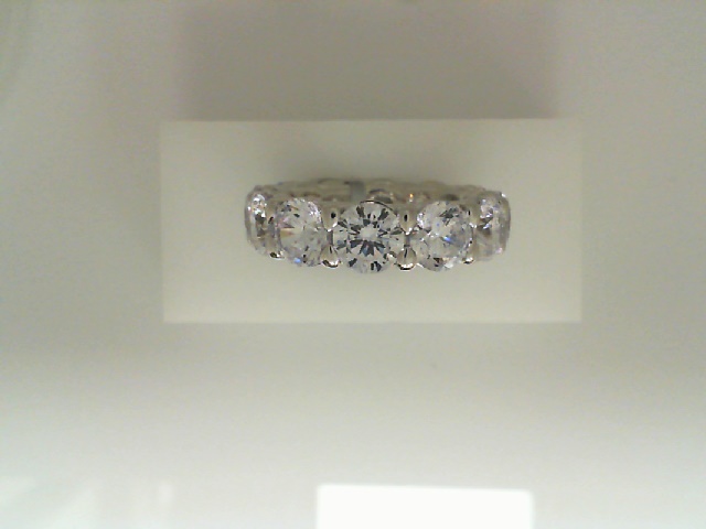 A.Jaffe Sterling Silver Cubic Zirconium Eternity Band with 12 Round Cubic Zirconium 12.00CTW