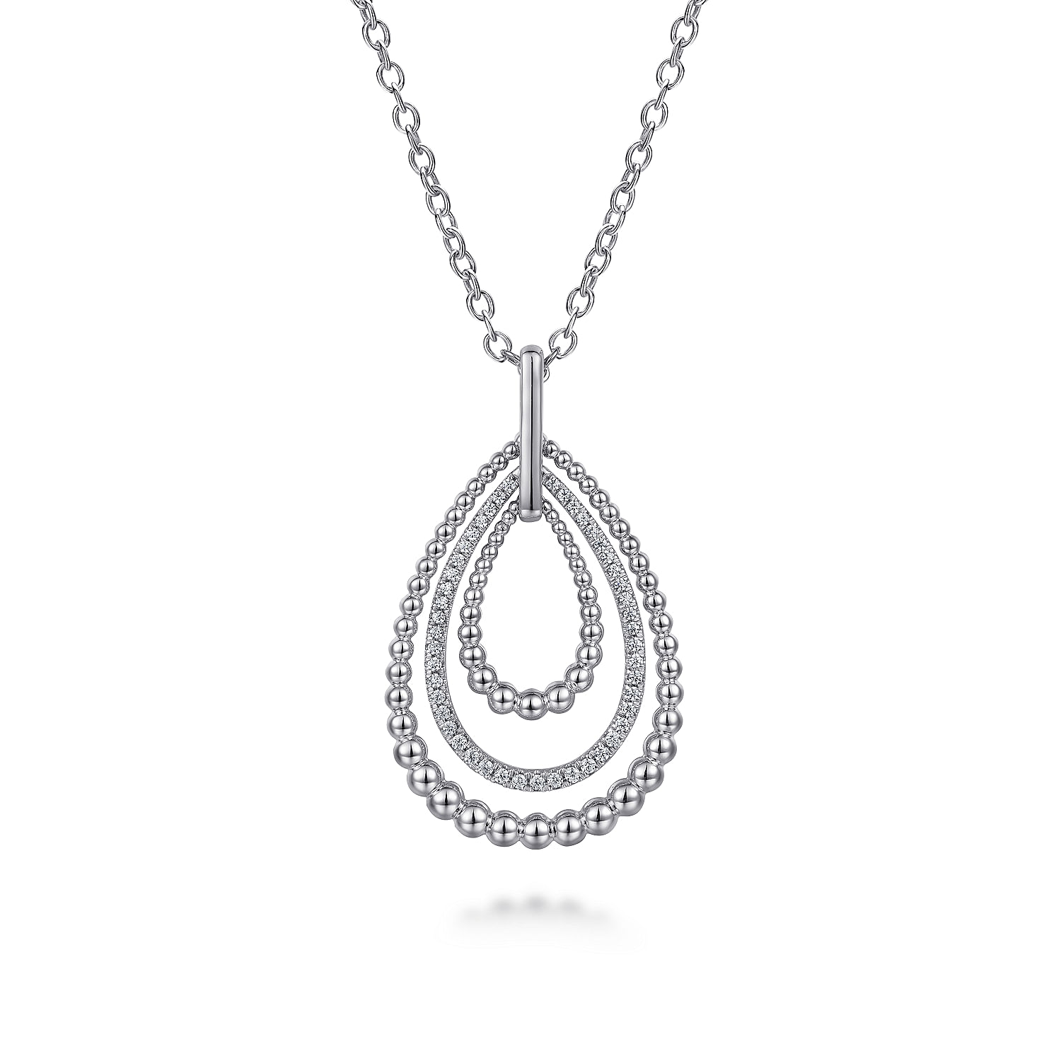 Gabriel & Co. Sterling Silver Diamond Pendant Necklace