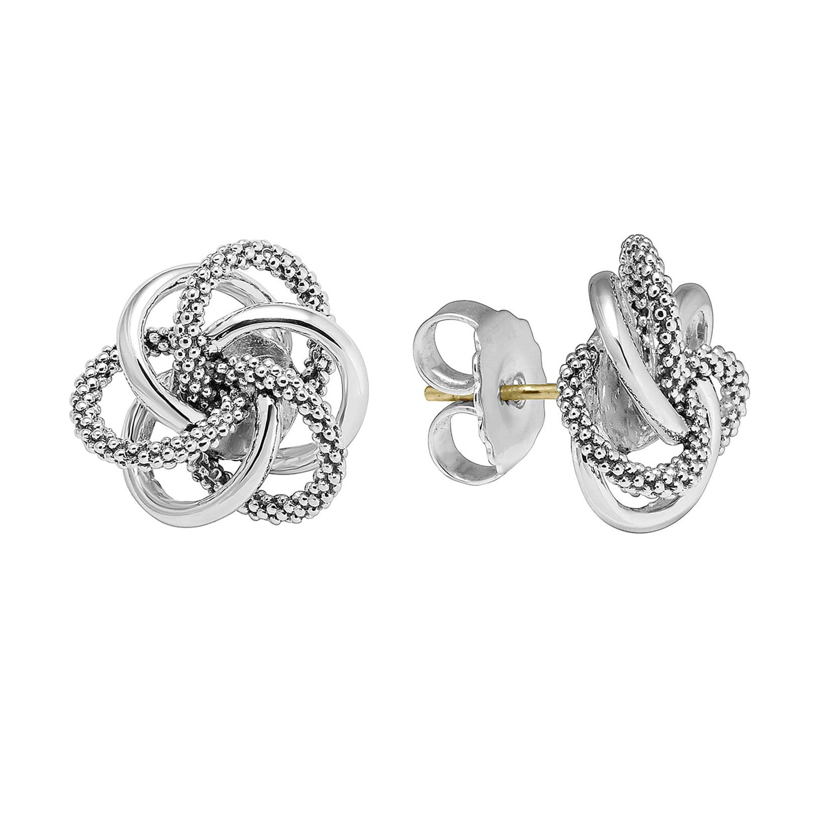 Lagos Sterling Silver Love Knot 15mm Stud Earrings