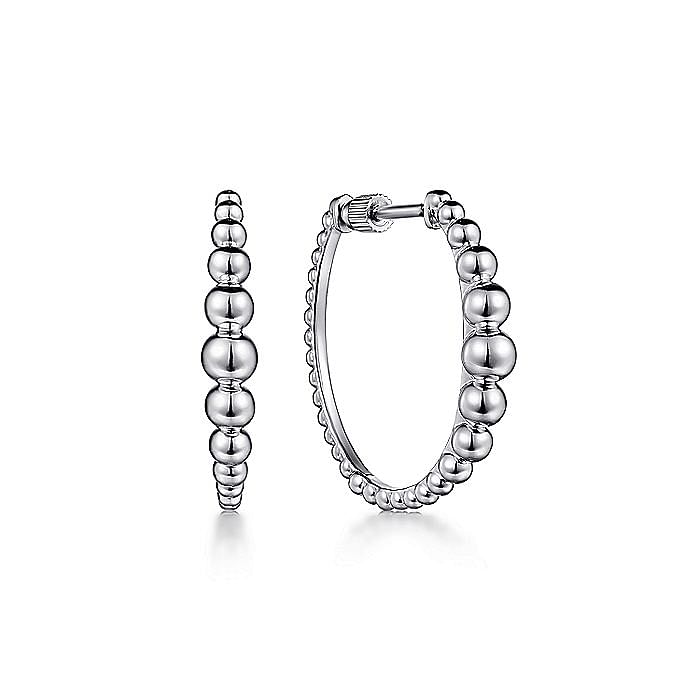 Gabriel & Co Sterling Silver Bujukan 25mm Classic Hoop Earrings