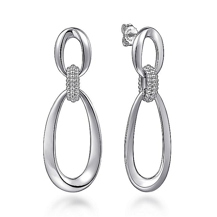 Gabriel & Co Sterling Silver Bujukan Drop Stud Earrings