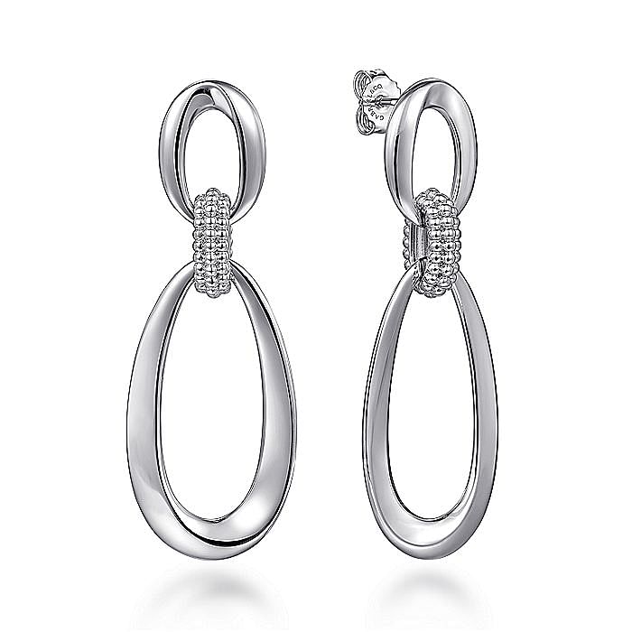 Two Tone Diamond Link Dangle Earrings in 14k Gold – Joyce's Fine