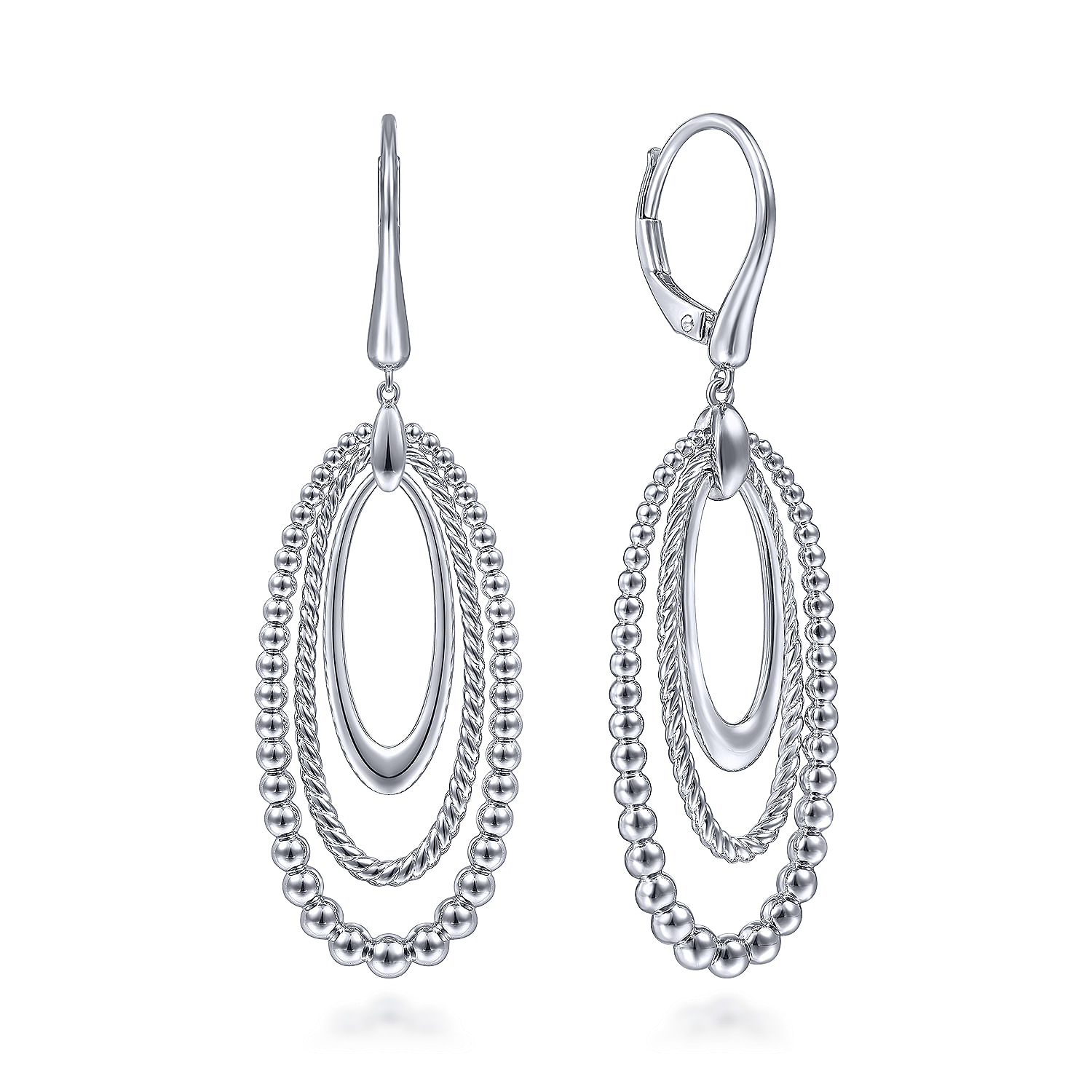 Gabriel & Co. Sterling Silver Oval Drop Earrings