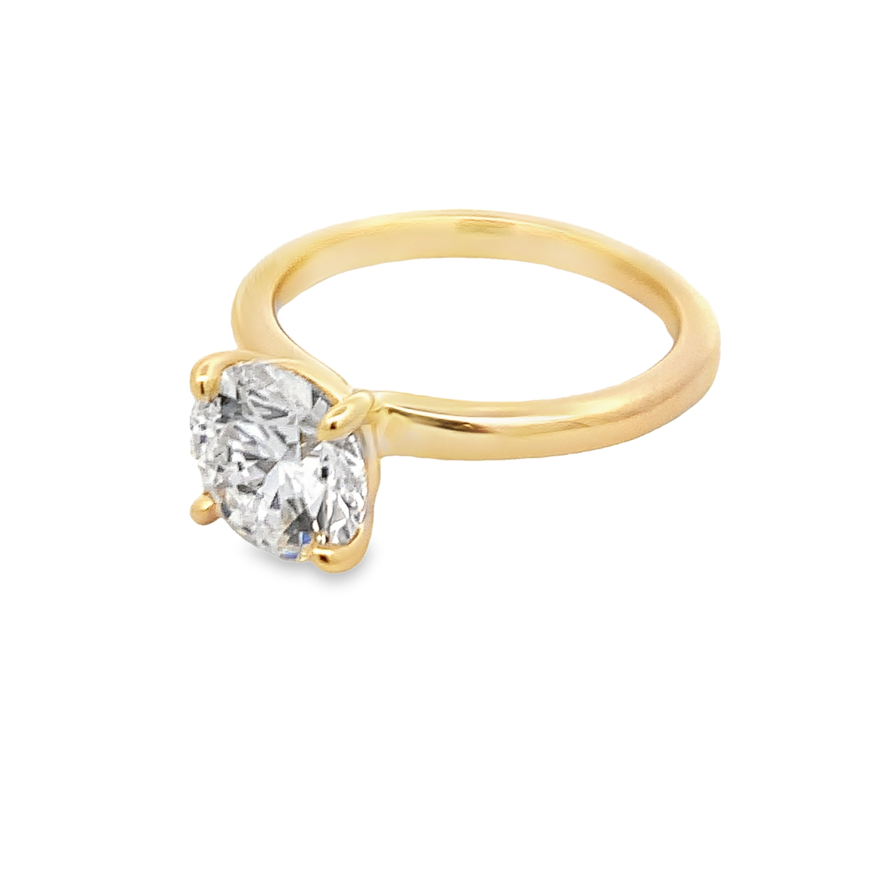 14K Yellow Gold Lab Grown Diamond Solitaire Engagement Ring
