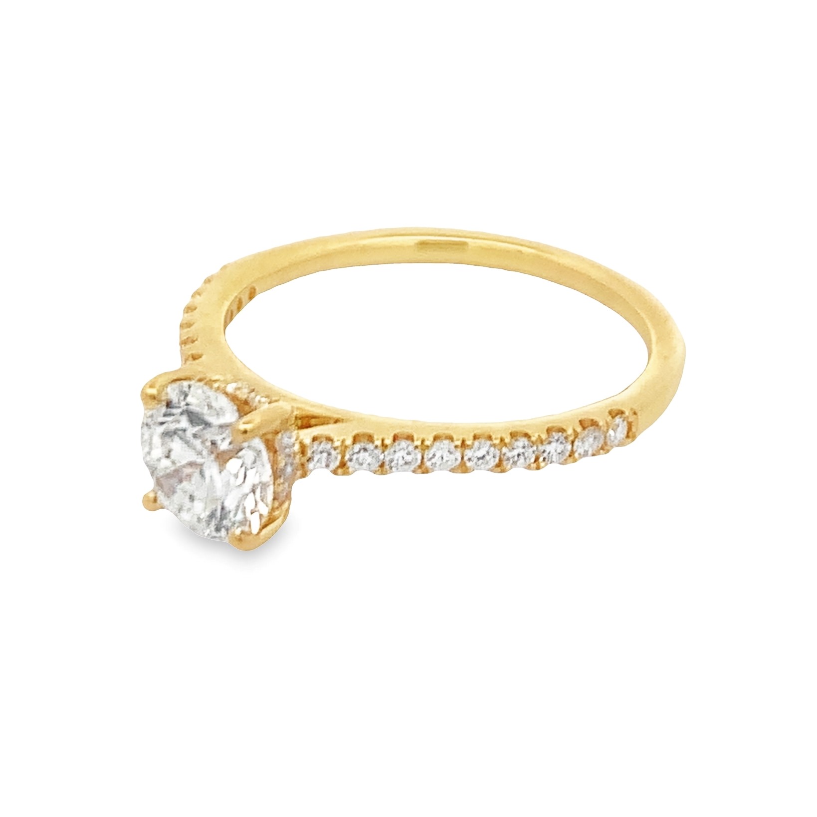 14K Yellow Gold Lab Grown Diamond Engagement Ring