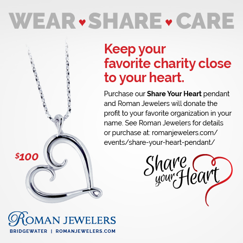 Roman Jewelers Share Your Heart Pendent